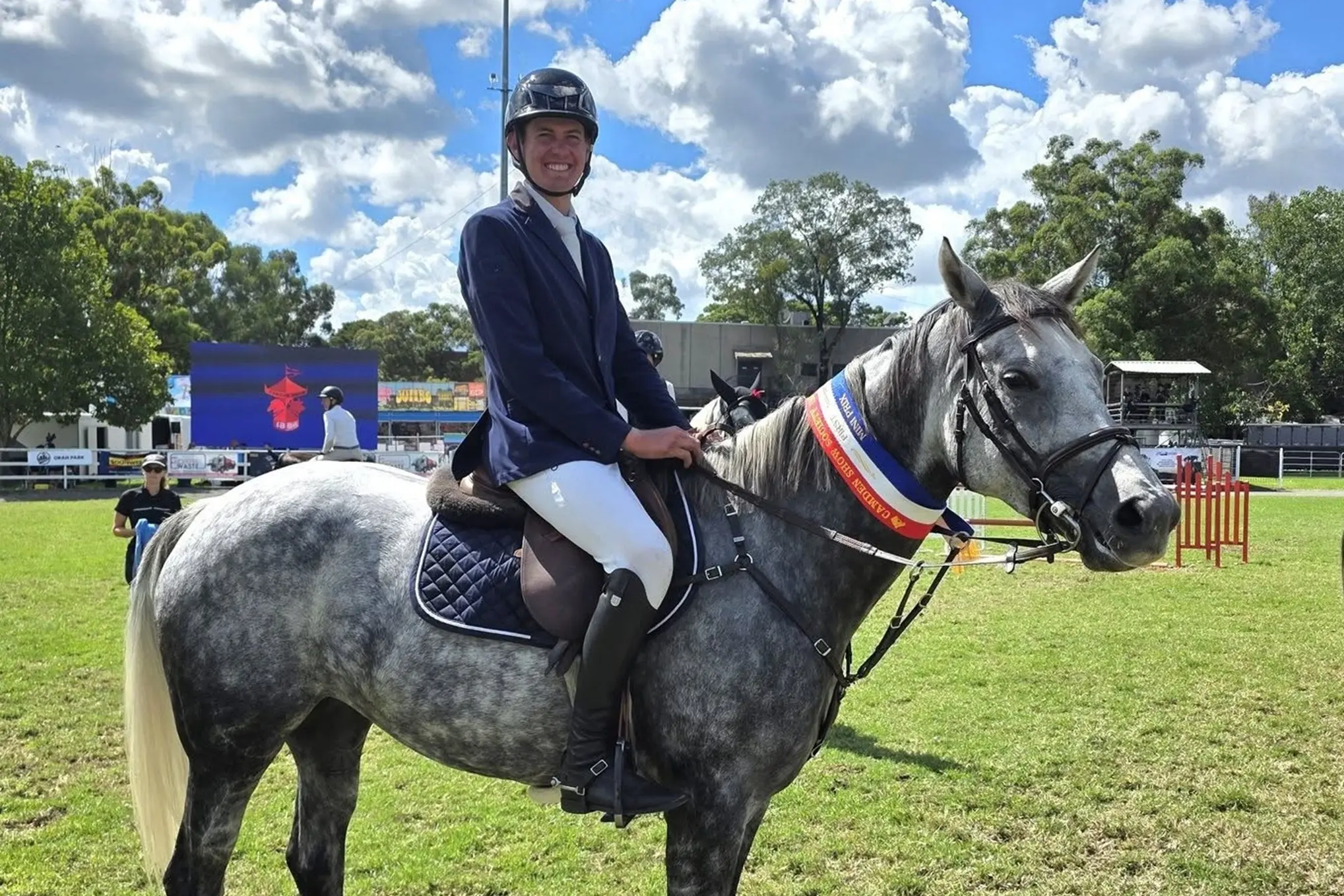 <p>Jake Tomlinson and Hallie, winning their first Mini Prix at Camden. PHOTO: Supplied</p>\\n