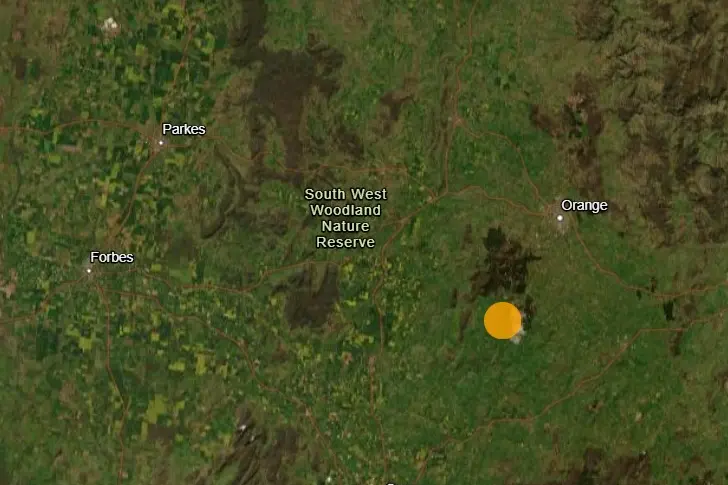 <p>The quake was 35km south west of Orange. IMAGE: Geoscience Australia</p>\\n