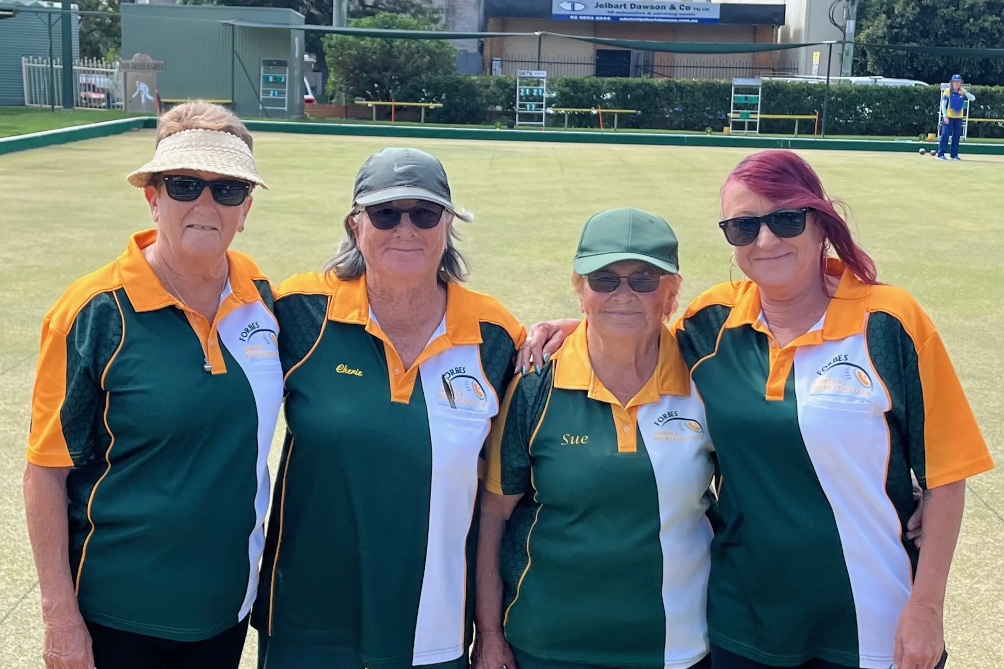 <p>Women\\'s minor pairs semi-finalists Sue Smith, Cherie Vincent, Sue White and Ange Dwyer. PHOTO: Tara Shaw</p>\\n