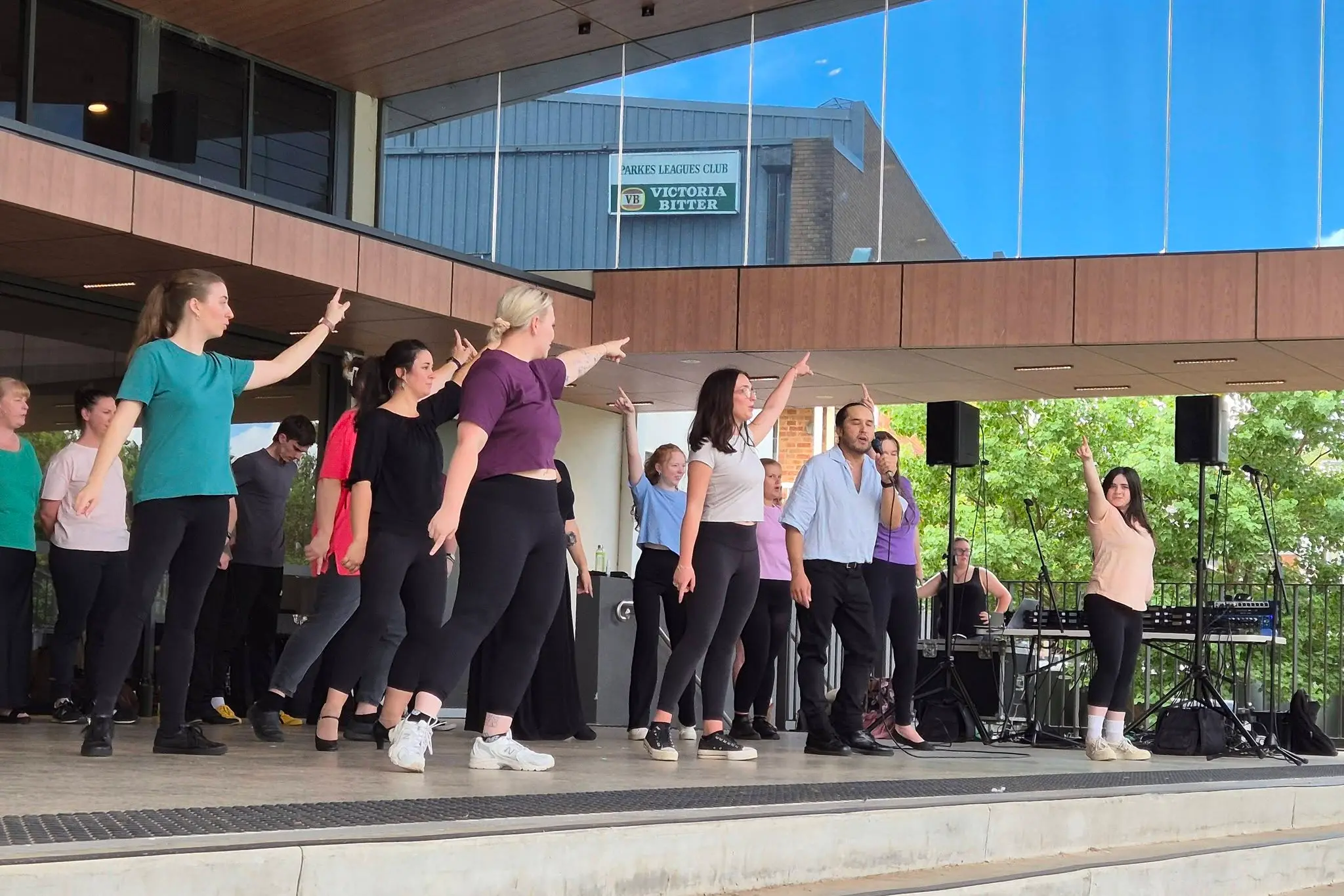 <p>Cast members of Parkes Musical and Dramatic Society\\u2019s upcoming show of Sister Act performed at last month\\'s Homegrown Parkes event and will do so again at the Trundle ABBA Festival. PHOTO: Marg Applebee</p>\\n