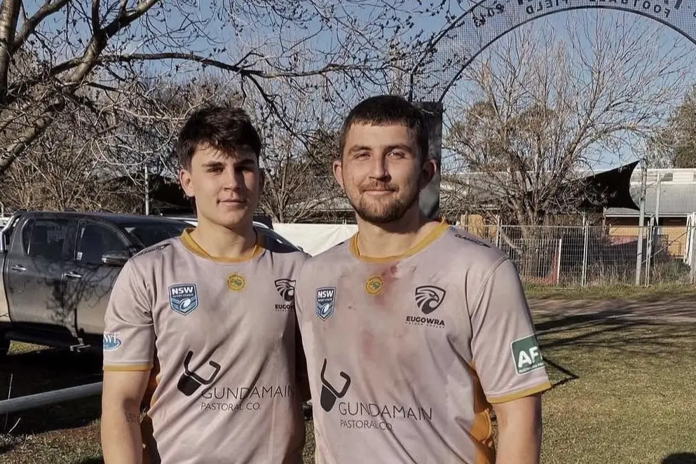 <p>Jourdain and Noah Girot Serplet return to the field with Eugowra Eagles this winter. PHOTO: Eugowra Rugby League</p>\\n