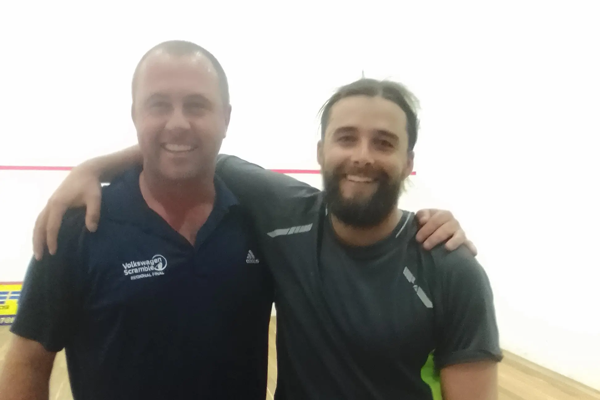 <p>Dan Bayley and Alex Doyle after a hectic match.</p>\\n