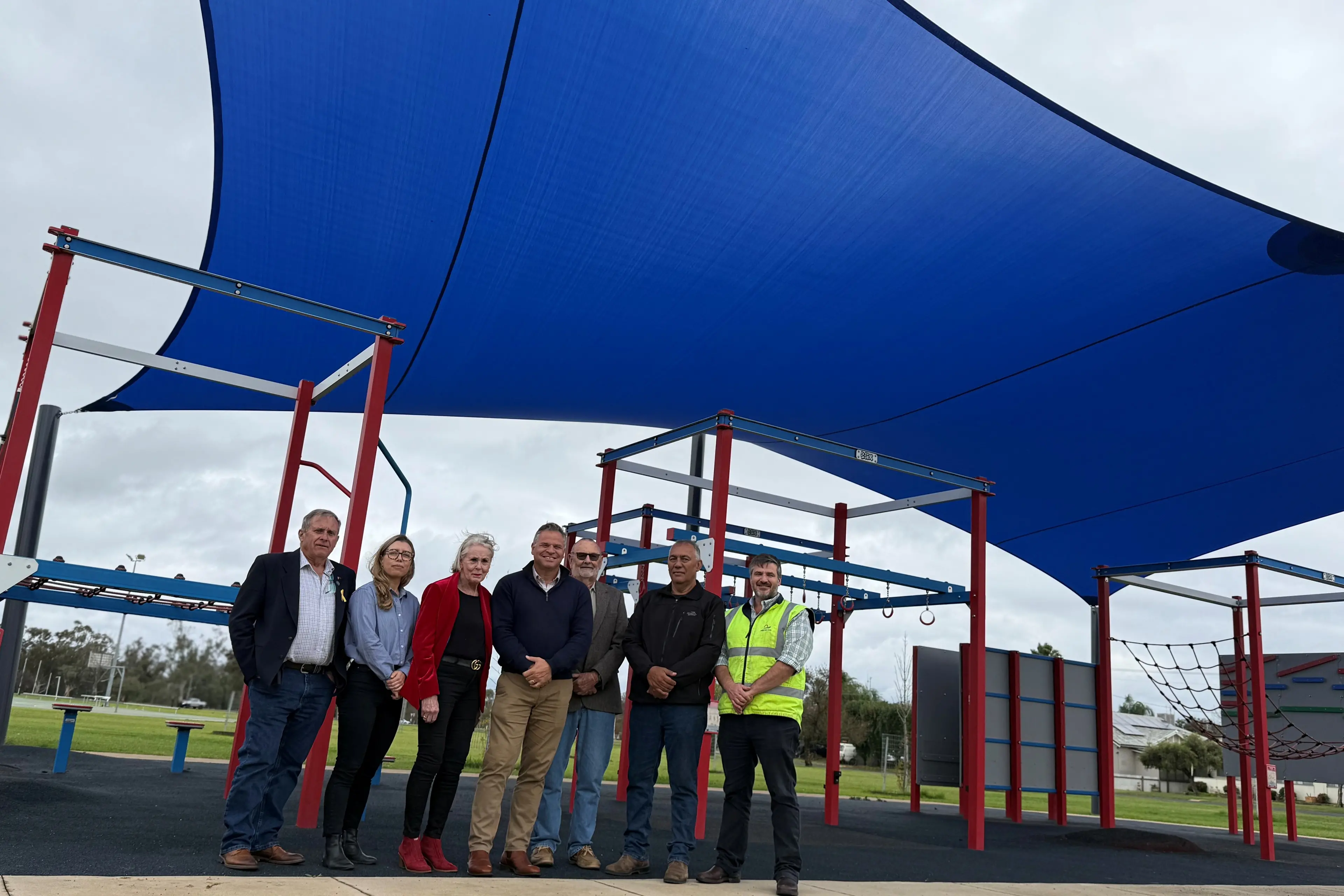 <p>State MP Phil Donato with deputy mayor Chris Roylance, mayor Phyllis Miller, Cr Brian Mattiske, Cr Steve Karaitiana, council project officer Shelly Campton and director projects Paul Adams. </p>\\n