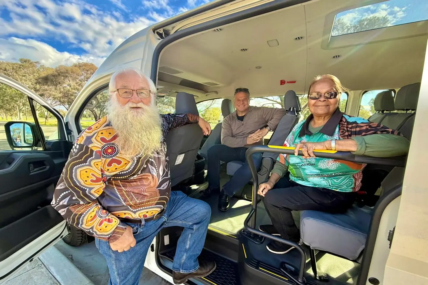 <p>MP Phil Donato with Russell Spencer and Aunty Mavis Ohlsen. PHOTO: Philip Donato\\'s office</p>\\n