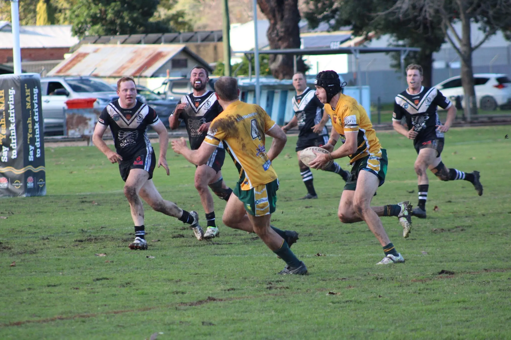 <p>Matthew Bermingham scored a hat-trick on Sunday against Cowra at Sid Kallas Oval, the Trundle Boomers winning 36-12. PHOTO: Ashleigh Farrar</p>\\n