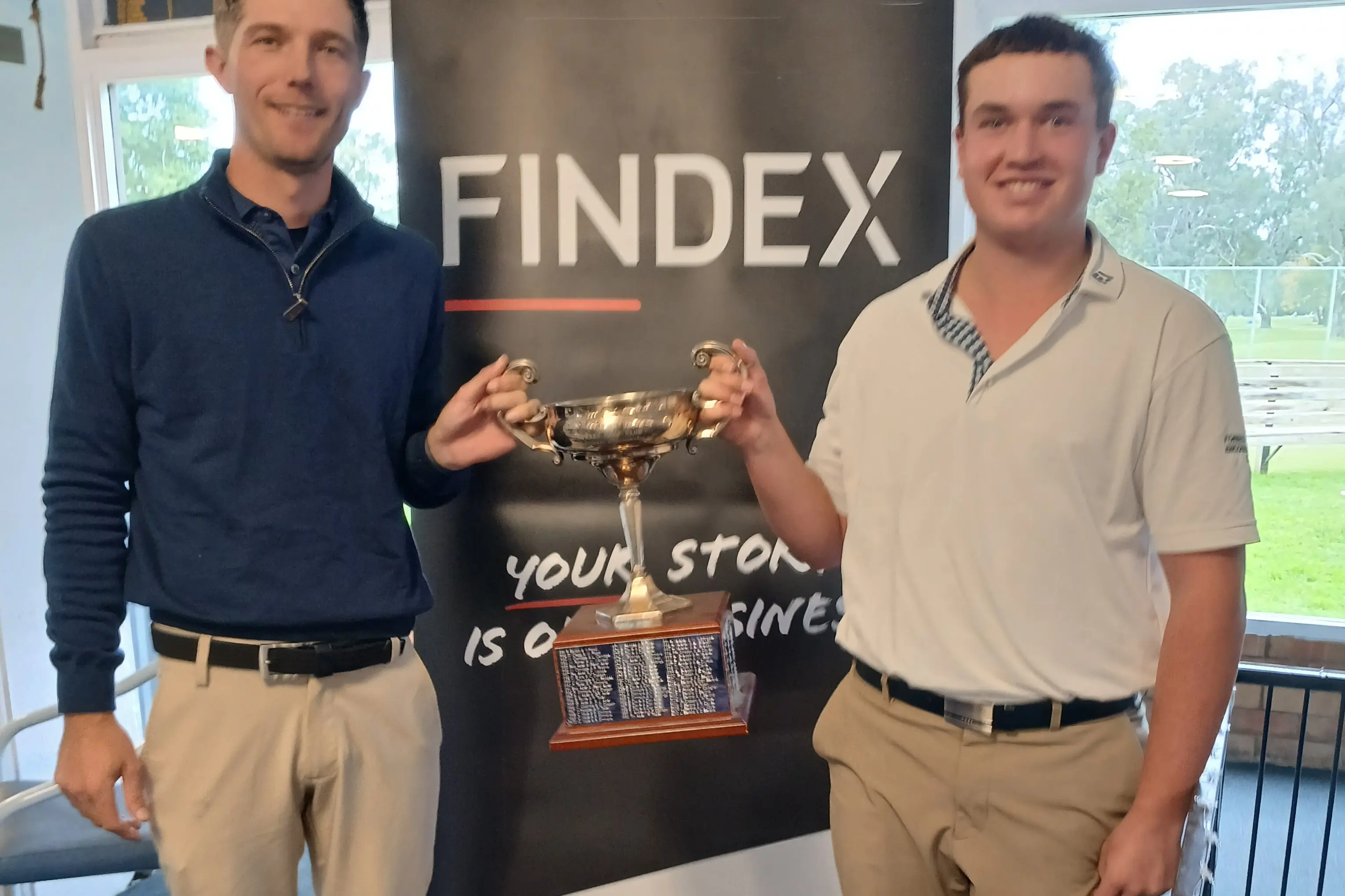 <p>Caleb Hanrahan and Archie Quirk are 2026 Foursomes Scratch and Handicap Champions. PHOTO: Forbes Golf Club</p>\\n