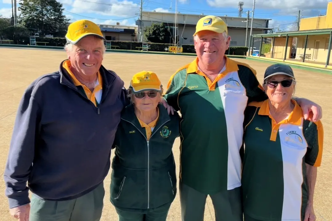 <p>2026 A & B Pairs competitors Scott McKellar, Sue White, Spro Asimus and Cherie Vincent.</p>\\n