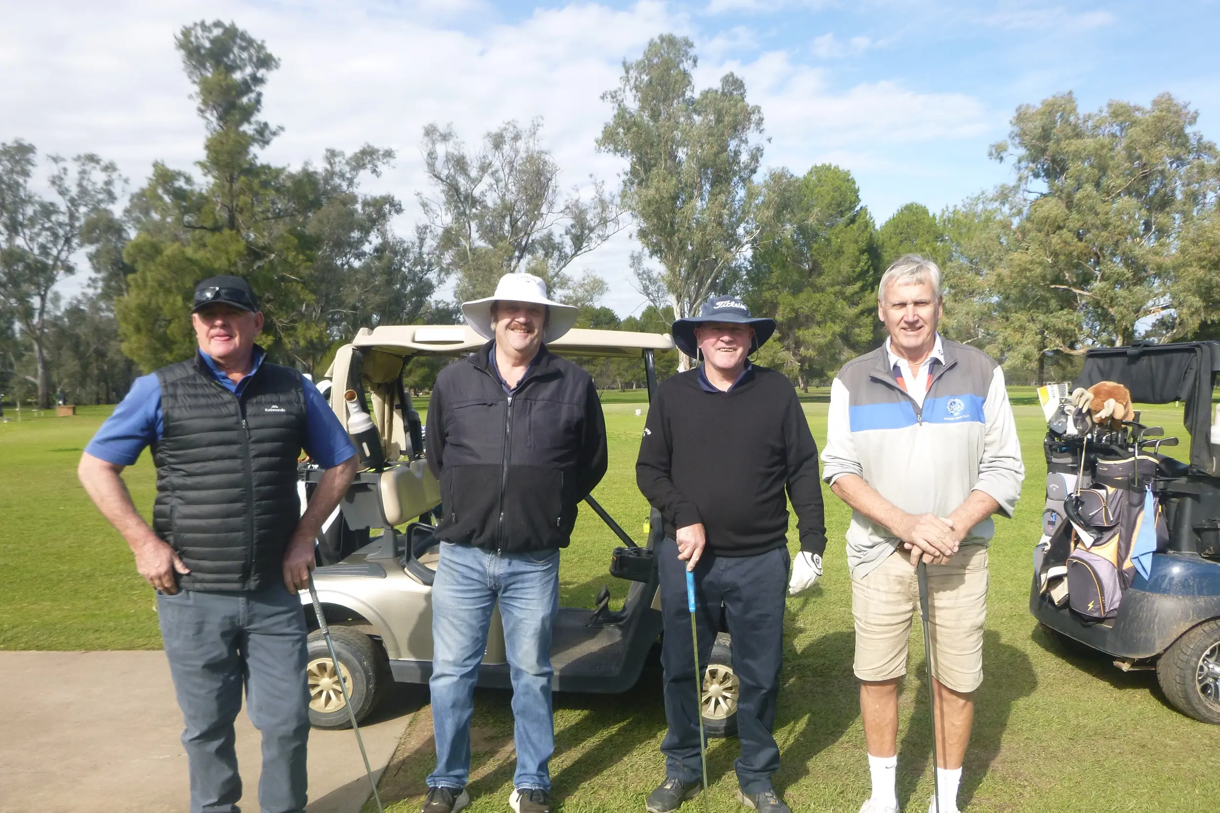 <p>Ready for winter golf, Neil McMillan, Steve Rogers, Niel Duncan and Stephen Uphill are set to enjoy their day.</p>\\n