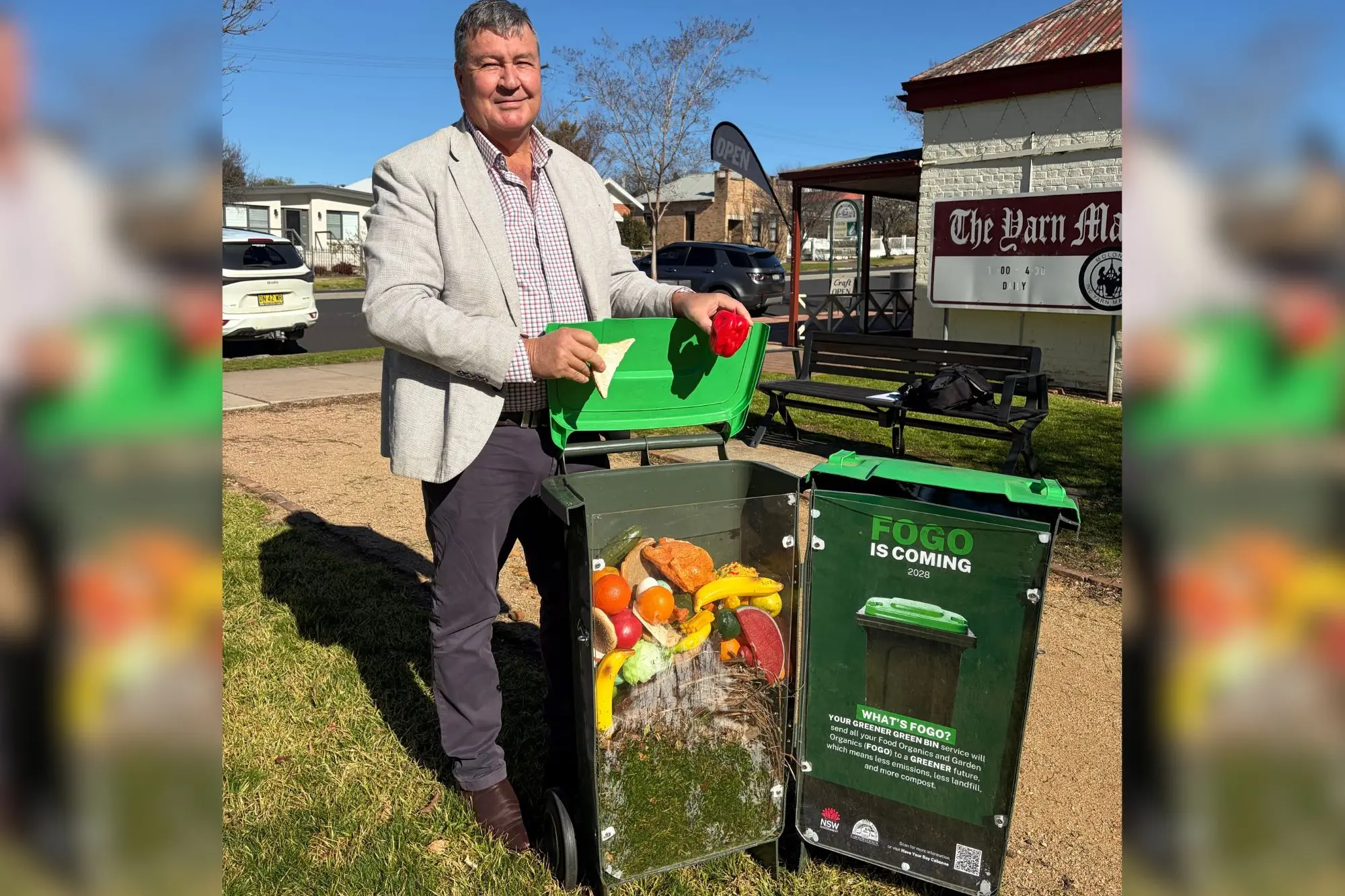 <p>Cabonne mayor Kevin Beatty at the Cabonne FOGO launch.</p>\\n