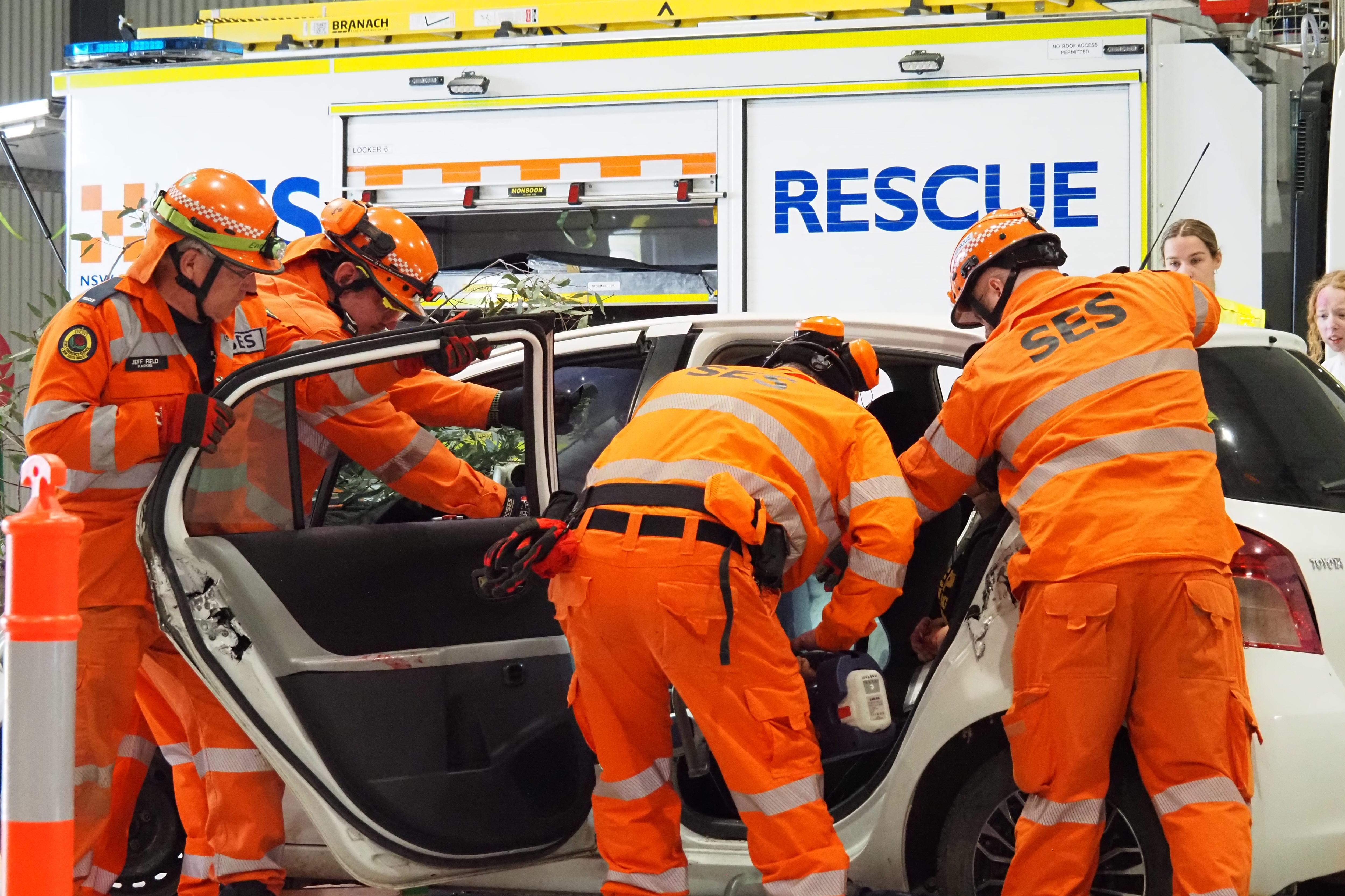 Mock crash drives home road safety message