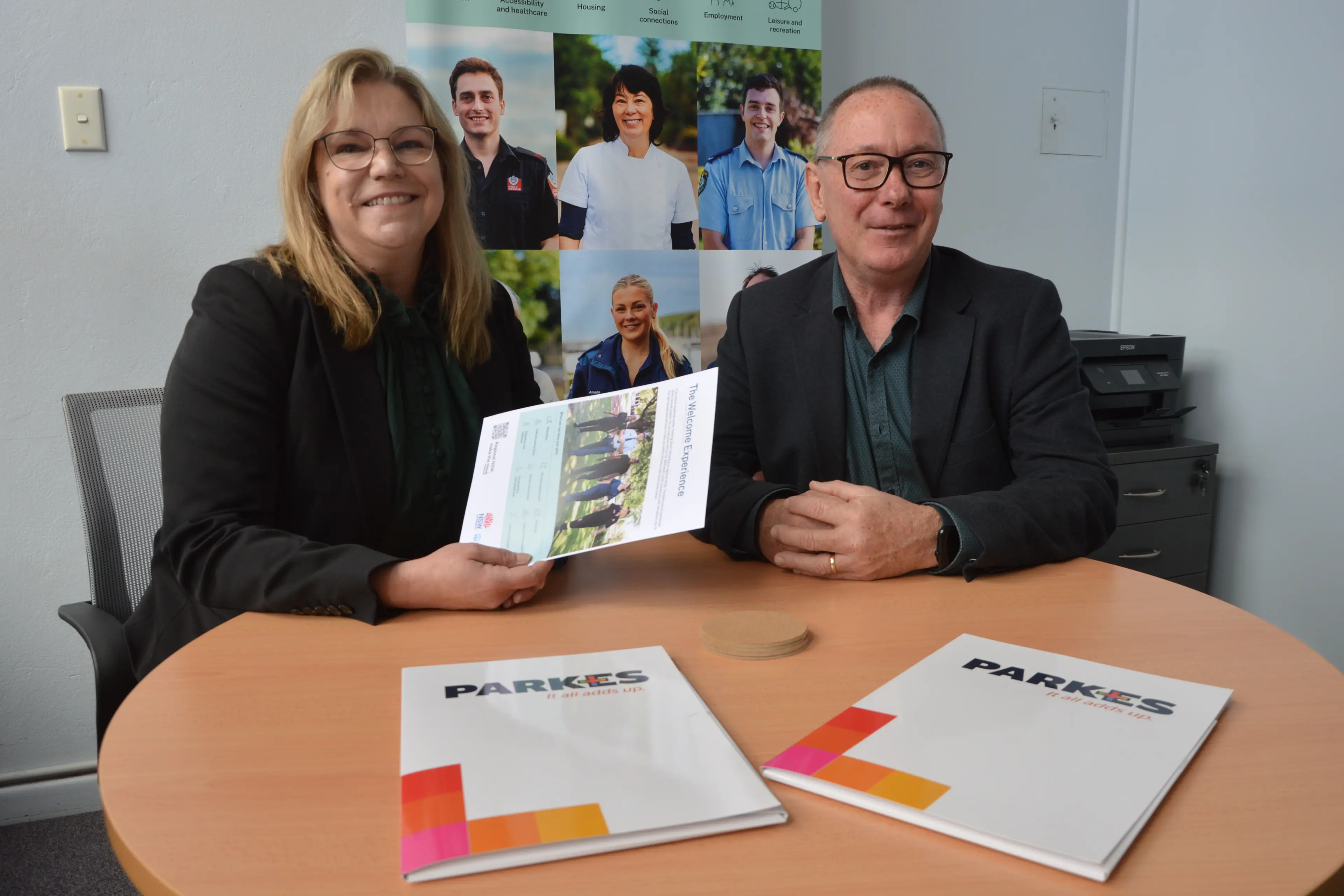 <p>The Welcome Experience \\'local connector\\' for Parkes and Forbes, Cassie Gates and Skillset\\'s Local Jobs Program coordinator for the district Anthony Dawson in their new office in Court Street, Parkes. PHOTO: Christine Little</p>\\n
