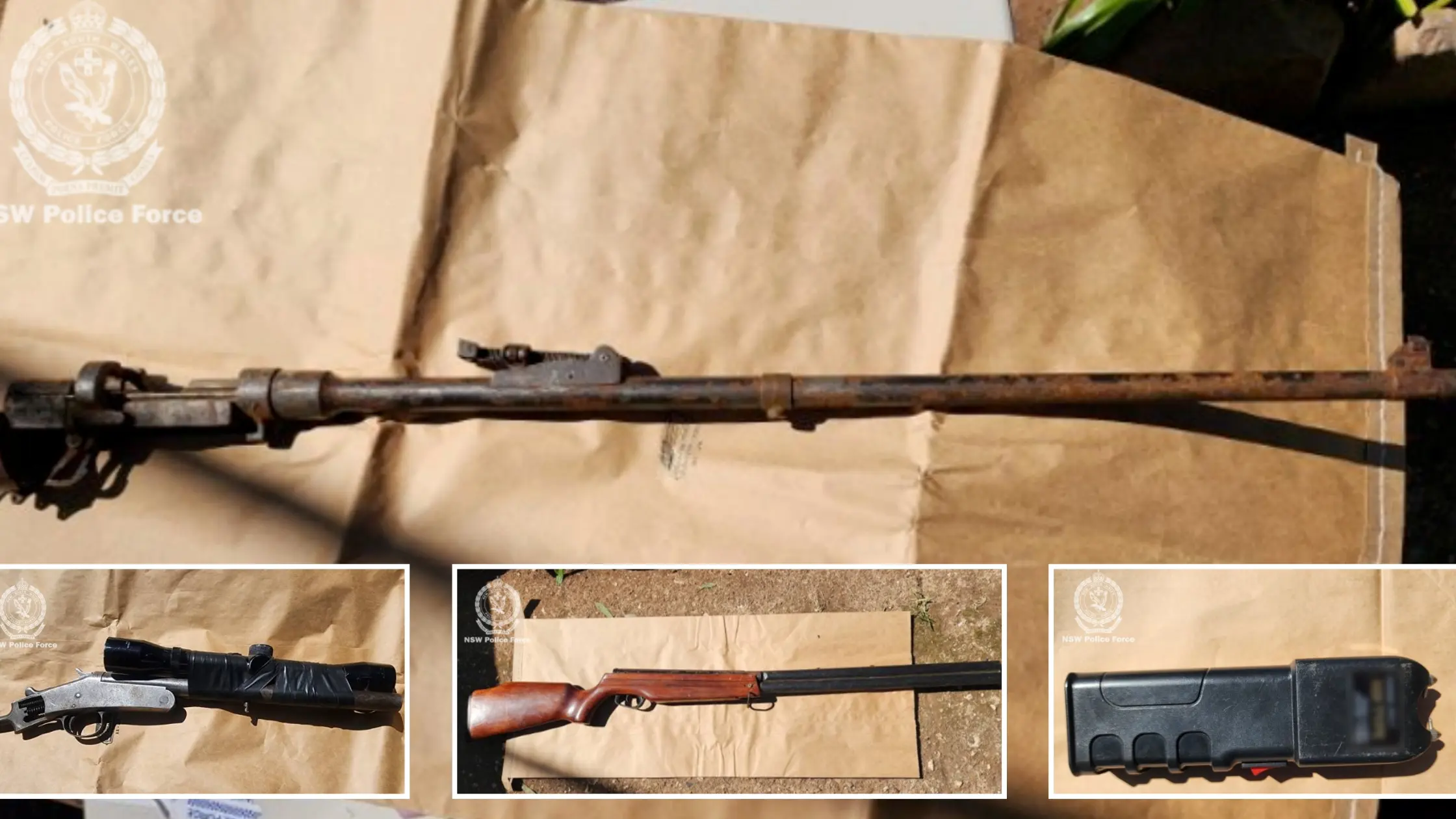 Police allegedly seize firearms, cannabis in compliance check