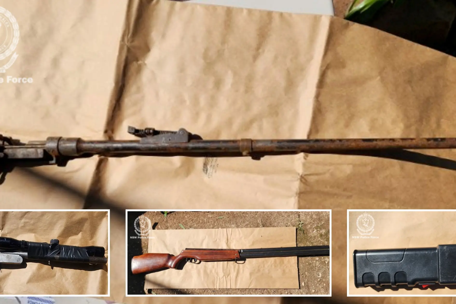 <p>Weapons police allegedly seized from a Cookamidgera property. PHOTOS: NSW Police</p>\\n