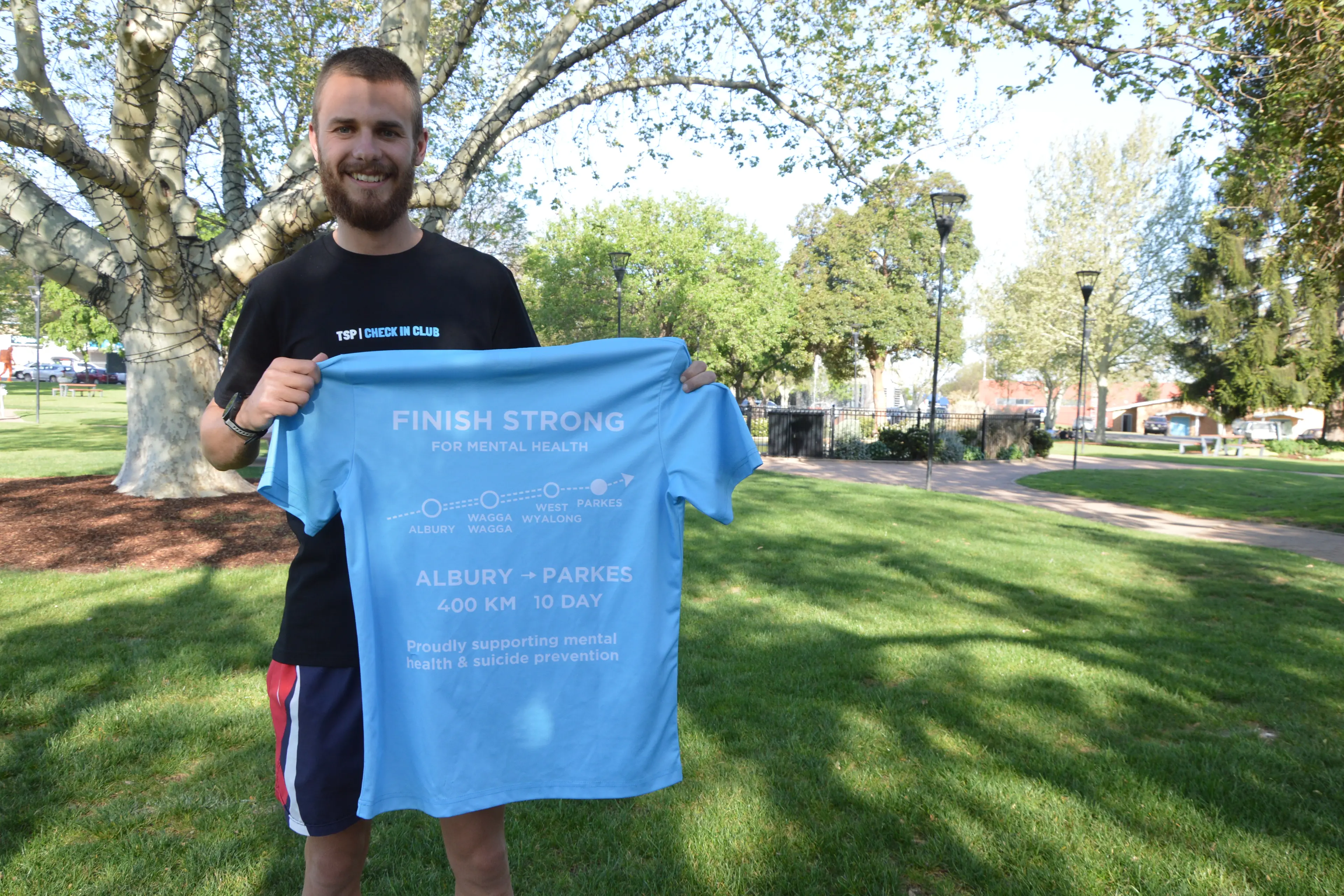 <p>Brayden Quigg from Parkes will be running a marathon every day for the next 10 days to raise funds and awareness for mental health charity The Shaka Project. PHOTO: Christine Little</p>\\n