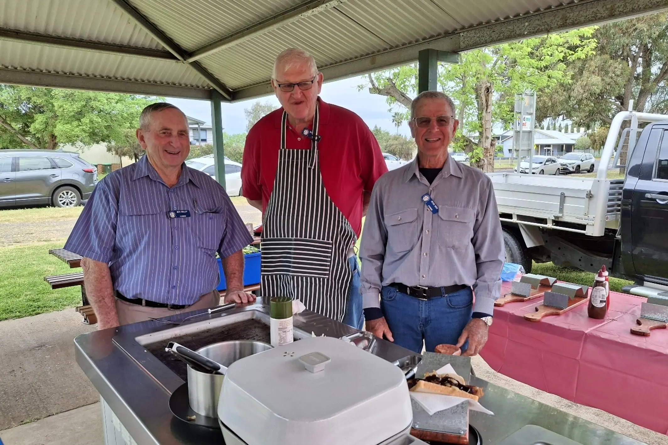 <p>President Mick Malloy, Michael Kupkee and Peter West.</p>\\n