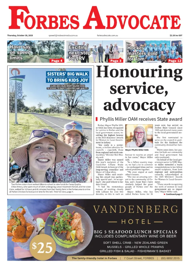 Forbes Advocate, Thursday, October 30, 2025